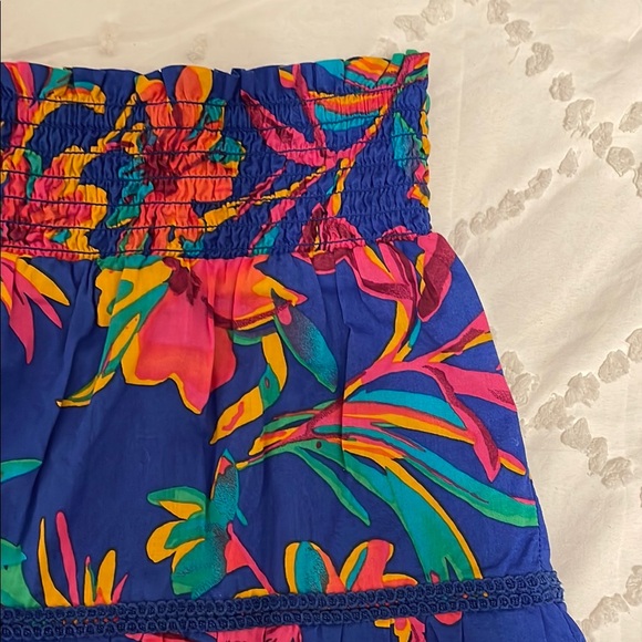 J. Crew Vibrant Floral two piece set medium Mini Skirt large top EUC - Picture 4 of 14